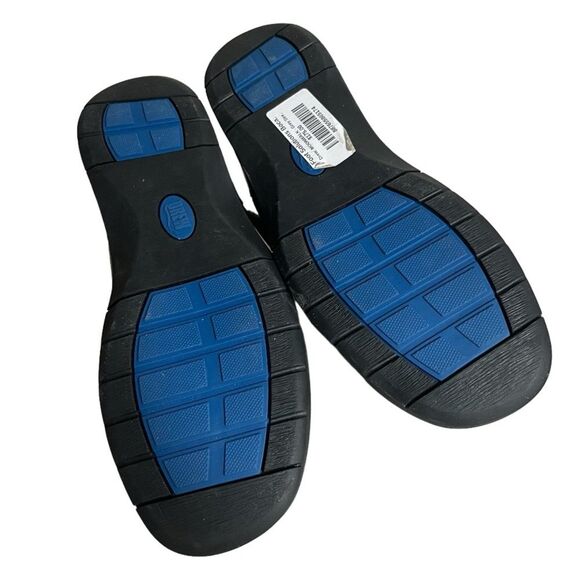 DREW Grey Stretch Leather Shoes Moonwalk Slip On Suede Adjustable Strap Size 6 - Picture 6 of 10